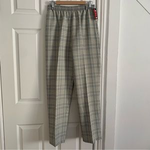NWT Vintage Alia Plaid High Rise Trouser Pants